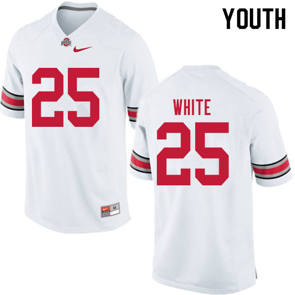 Youth #25 Brendon White Ohio State Buckeyes College Football Jerseys Sale-White